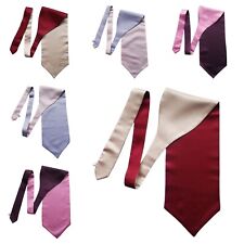 Cravat Cravats Wedding Self Tie Formal Ruche Scrunchie Two Tone Solid Plain Mens