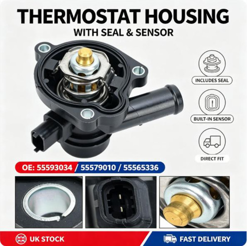 Coolant thermostat and - thermostat, housing
