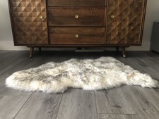 Dunelm Sheepskin Leather Skin Rug 96cm x 70cm