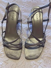 Silver Satin/diamante Sandals
