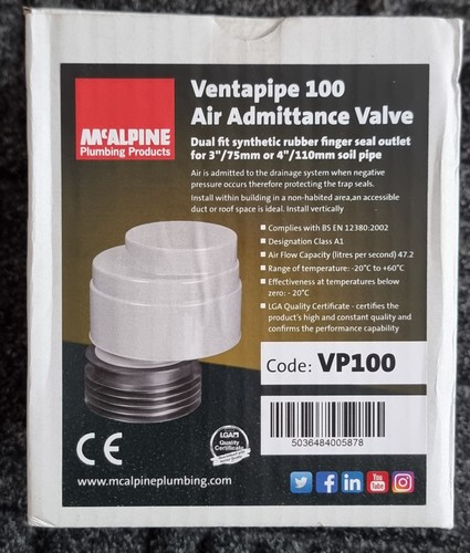Mcalpine ventapipe 100 - mcalpine, air