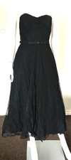 Vintage 50s Black Net Lace