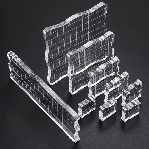 Piece acrylic stamp blocks - 9-piece,