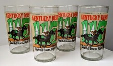 1989 Kentucky Derby 4 Mint Julep Vintage 115th Highball Glasses Churchill Downs