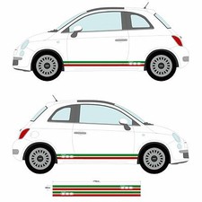 Fiat 500 Italian Flag Side