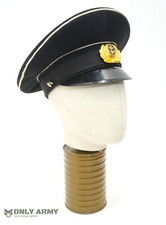 Soviet Russian Navy Peak Hat Officers Dress Uniform Cap KGB USSR Military Black