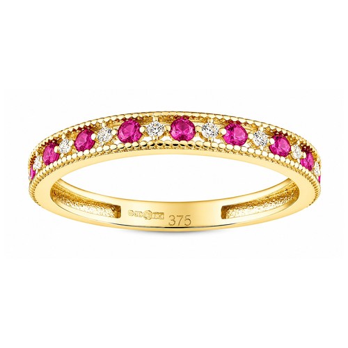 9ct yellow gold ruby - 9ct, &