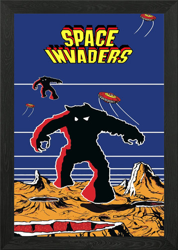 Space invaders poster framed - poster,