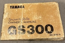 YAMAHA GS300 SNOWMOBILE OWNERS