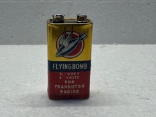 VINTAGE USED Flying Bomb Battery 9V 9 Volt For Transistor Radios