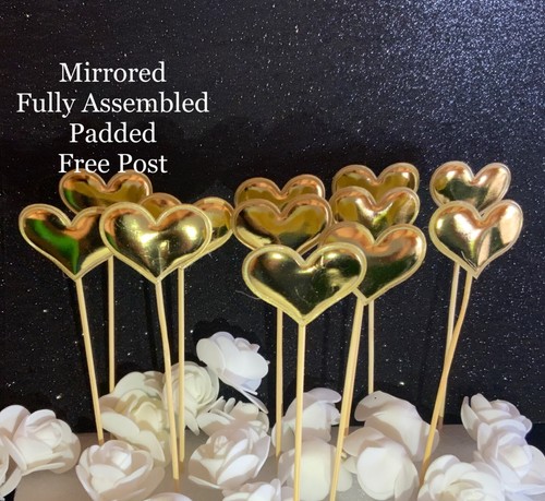 Mirrored padded hearts - 24,