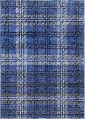 Blue tartan rug - tartan, runner