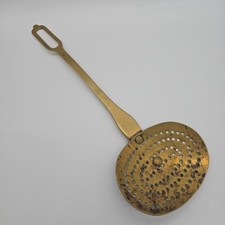 Vintage Brass Fire Ladle Spoon With Holes