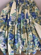 STUNNING VINTAGE BESPOKE DESIGNERS GUILD 1989 ‘MANDELIEU’ CURTAINS/ PELMET
