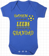 LEEDS UNITED - Born to Support - Baby Vest / LEEDS / GRANDAD