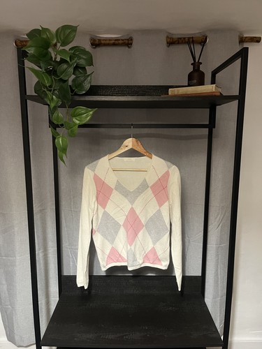 Cashmere blend argyle v - cashmere,