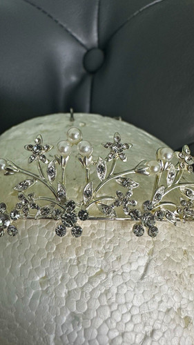 Silver faux pearl - faux, &