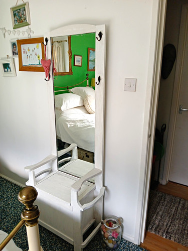 Wooden hall stand with hooks - wooden,