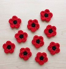 10 handmade Crochet Red And