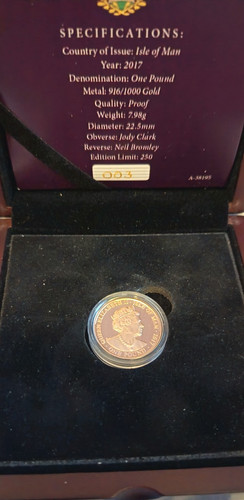 Isle man 2017 gold proof - -,