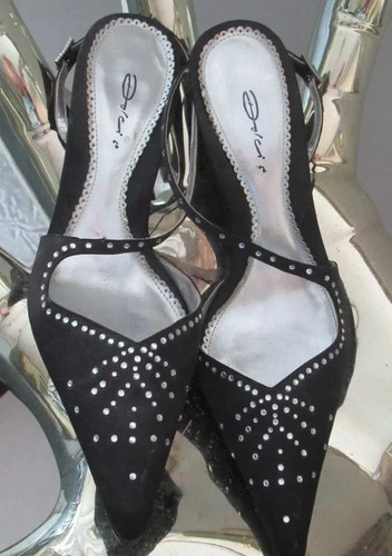 Black pointed toe 9cm high - 9cm,