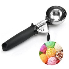 Ice Cream Scoop Stainless Steel Mash Potato Spoon Ball Scooper Kitchen Tool