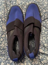 M&S. BNWOB. Blue/Black Light As Air. Memory Foam Trainers. Size 7