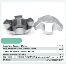 4x Alloy Wheel Hub Centre Cap