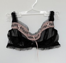 BNWOT Charnos Underwired Non Padded Bra 32C 34B Black