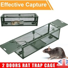 Humane Rat Trap 2-Door Mouse Trap Rodent Chipmunk Squirrel Trap Live Animal Cage