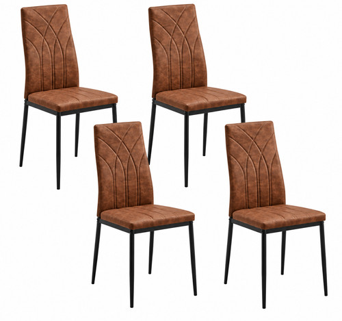 Pack brown dining chairs - brown,