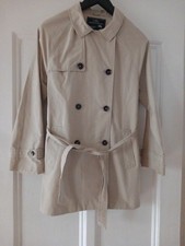 Zara Trenchcoat Water Resistant Lined Jacket Beige 11-12yr free postage
