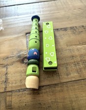 Children’s Wooden Flute & Harmonica Set – Musical Toy for Kids