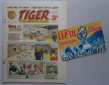 Tiger comic #73 Jan 28 1956 + Free Gift Cup-Tie Album VG