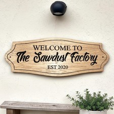 Personalised Oak House Sign