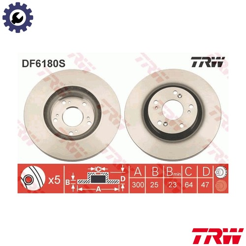 Brake disc df6180s for - 2x,