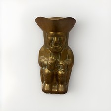 Vintage Solid Brass Toby Jug -