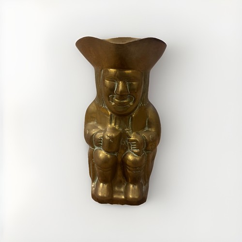 Vintage solid brass toby jug - solid,
