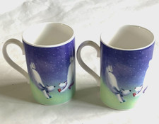 Portmeirion Rob Scotton Mug Polar Bear Starry Sky Christmas Presents Exc x 2