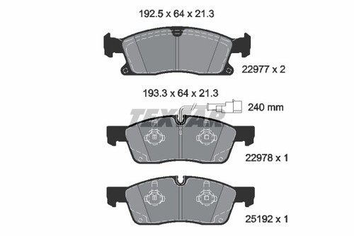 Fits textar 2297701 - textar, pad