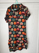 Womens Tenki Owl Pattern Tunic Dress  M / 12