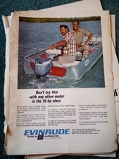 Ot7  Ephemera 1967 advert outboard motor evinrude 10hp 