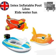 Intex Kids Inflatable Swimming Pool Lilos Water Ride On Boat Float Beach Raft 