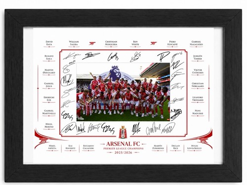Arsenal squad signed photo - signed,
