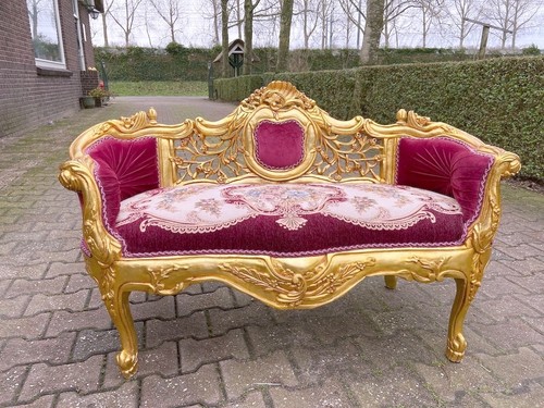 Sofa french louis xvi red - louis,