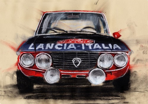 Painting lancia fulvia - painting, a