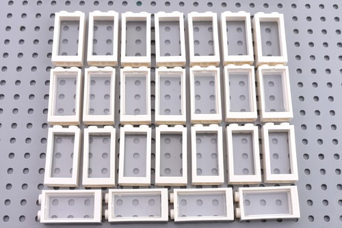 Flat front window 1x2x3 white - window,