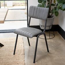 GREY UPHOLSTERED DINING CHAIR CAFE CHAIR STACKING CHAIR RESTAURANT CHAIR
