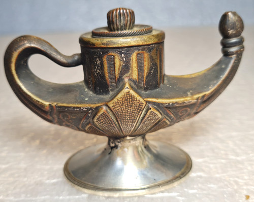 Small antique bronze aladdin - bronze, aladdin's