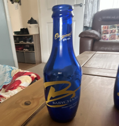 Babycham original blue glass - blue,